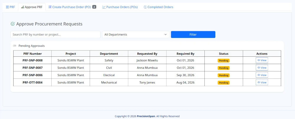 PrecisionSpan construction budget and cost management